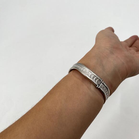 Vintage Monet Silver cuff bracelet - Picture 3 of 4